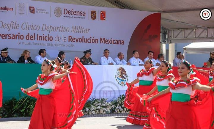 Encabeza Américo Villarreal desfile por el 114 Aniversario del Inicio de la Revolución Mexicana