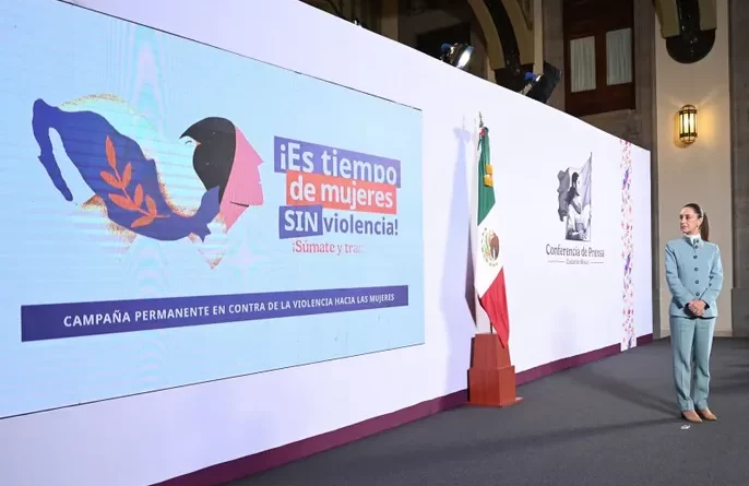 Claudia Sheinbaum presenta campaña: ¡Es tiempo de mujeres sin violencia! ¡Súmate y transforma!