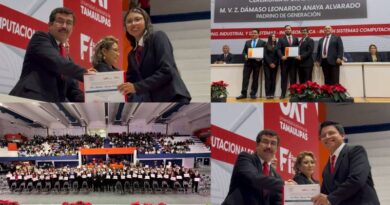 Dámaso Anaya preside graduación de egresados de ingeniería de la UAT en Tampico.