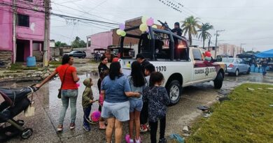 Guardia Estatal regala juguetes a niños de Ciudad Madero